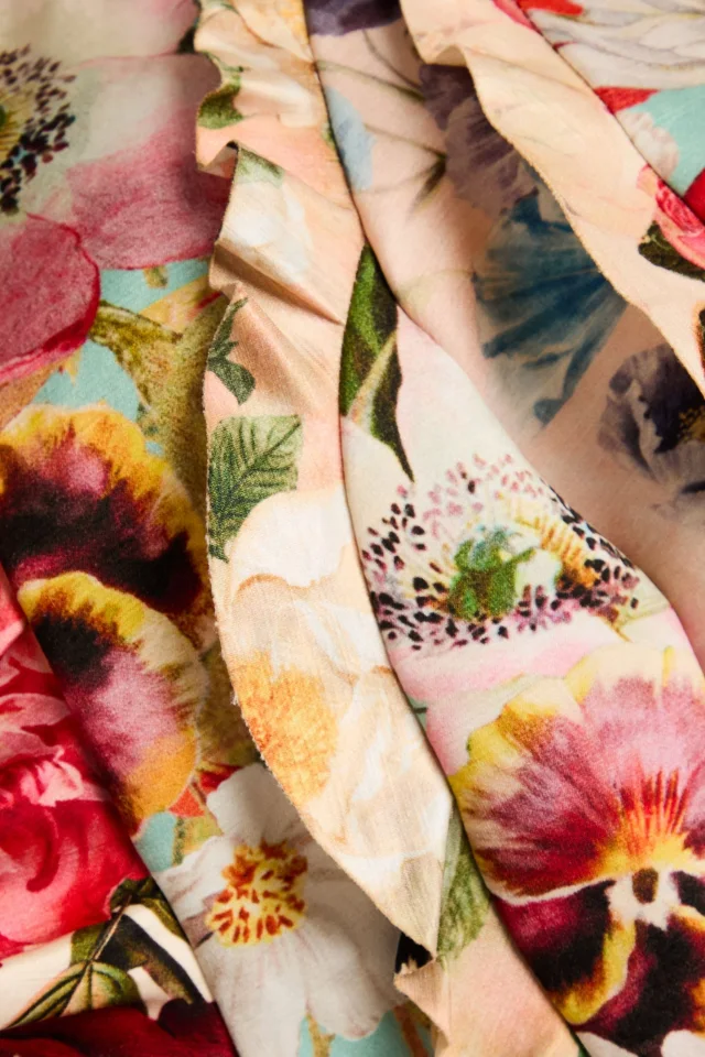 Zimmermann Floral-Print One-Shoulder Linen and Silk-Blend Top in Red, photo 4 of 4 from THE OUTNET