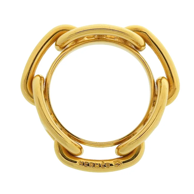 Hermès Rugate Chne Scarf Ring in Gold Gold-plated metal from LuxUness, photo 3 of 6