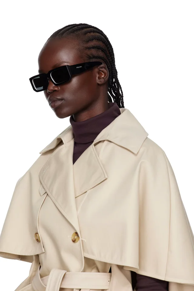 Prada Eyewear Black Symbole Sunglasses, photo 4 of 4 from SSENSE