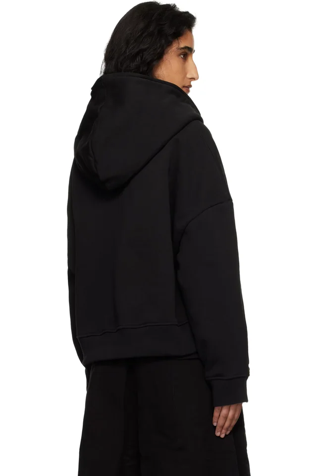 Entire Studios Black Eternal Zip Hoodie, photo 3 of 4 from SSENSE