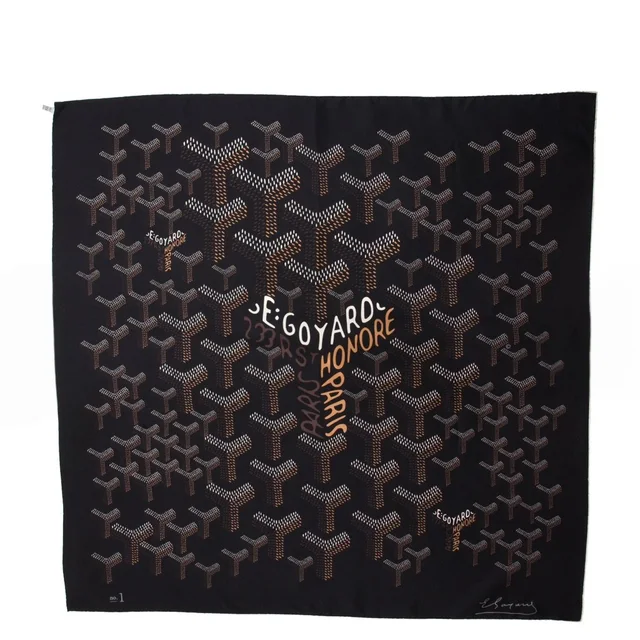 Goyard Black Brown Logo Pattern Silk Scarf in black|brown|red Silk from Poshmark
