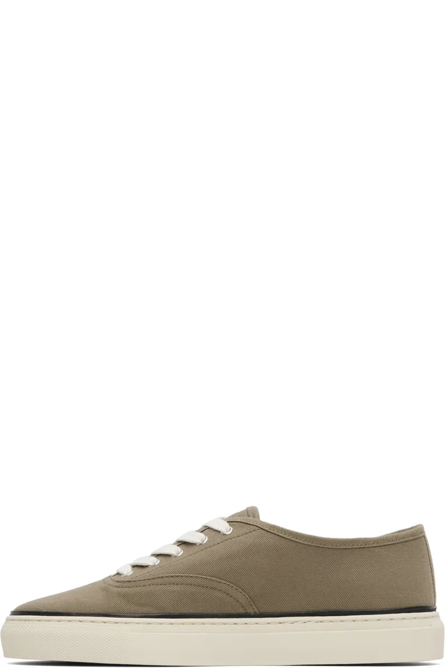 JACQUEMUS Khaki 'The Féfé' Sneakers, photo 3 of 5 from SSENSE