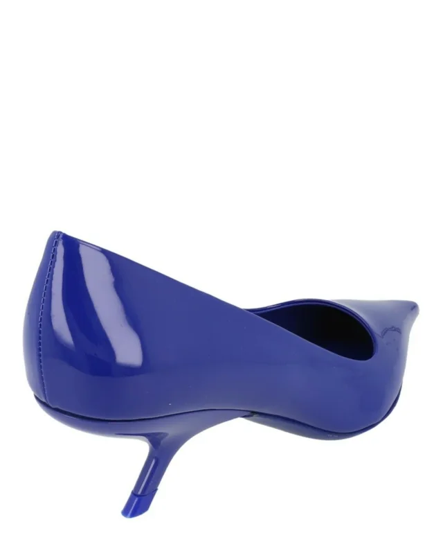 Salvatore Ferragamo Eva 55 Patent Leather Pumps in blue, photo 3 of 6 from ShopSimon