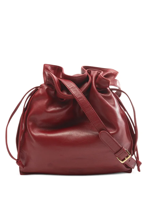 Loewe Pre-Owned 2000s Anagram Shoulder Bag | Red | FARFETCH in Red Calfskin from Farfetch