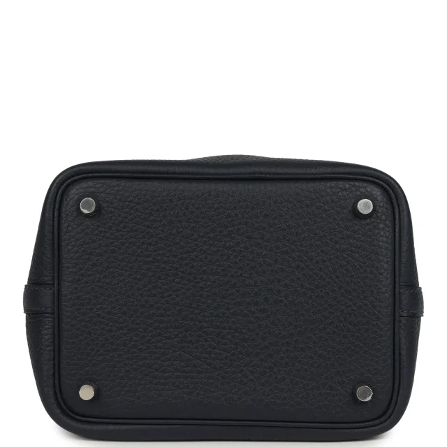 Hermès Picotin Lock 18 Bleu Nuit Clemence Palladium Hardware in Navy Clemence leather from Madison Avenue Couture, photo 6 of 8