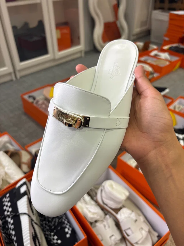 Hermès white loafers 38 in White Silk from Luxury Promise