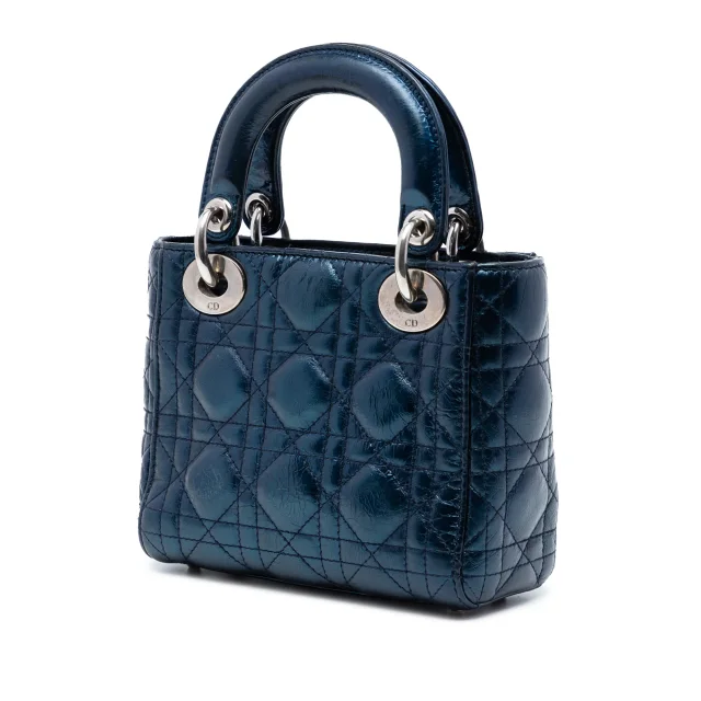 Dior Mini Metallic Calfskin Cannage Lady in Calfskin from HEWI, photo 2 of 3
