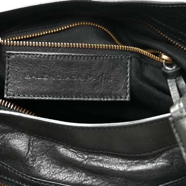Balenciaga Agneau Classic Hardware Town Black in Black Lambskin from FASHIONPHILE, photo 6 of 10