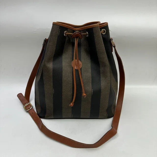 Fendi Pequin Vertical Stripe Bucket Bag from Luxury Promise