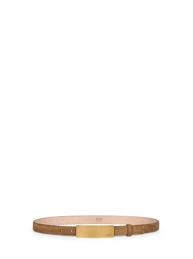 Khaite Berlin Belt — Beige Calfskin in Beige Calfskin from HEWI