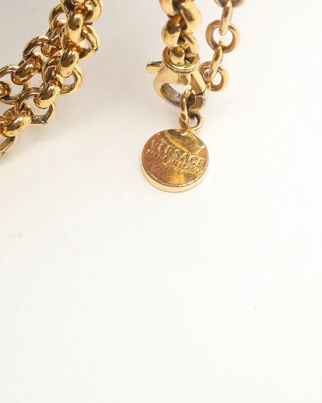Versace Medusa Rhinestone Chain Necklace from A Retro Tale, photo 7 of 7