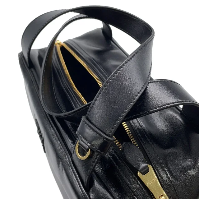 MIUMIU Bowling Handbag Black5BB182 Leather in Leather from GALLERY RARE, photo 5 of 6