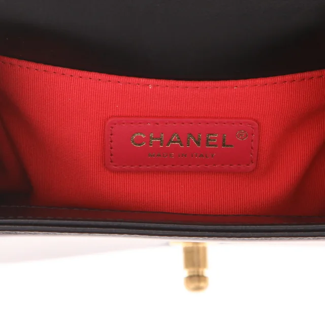 Chanel Mini Boy shoulder bag in Black Leather from Collector Square, photo 3 of 4