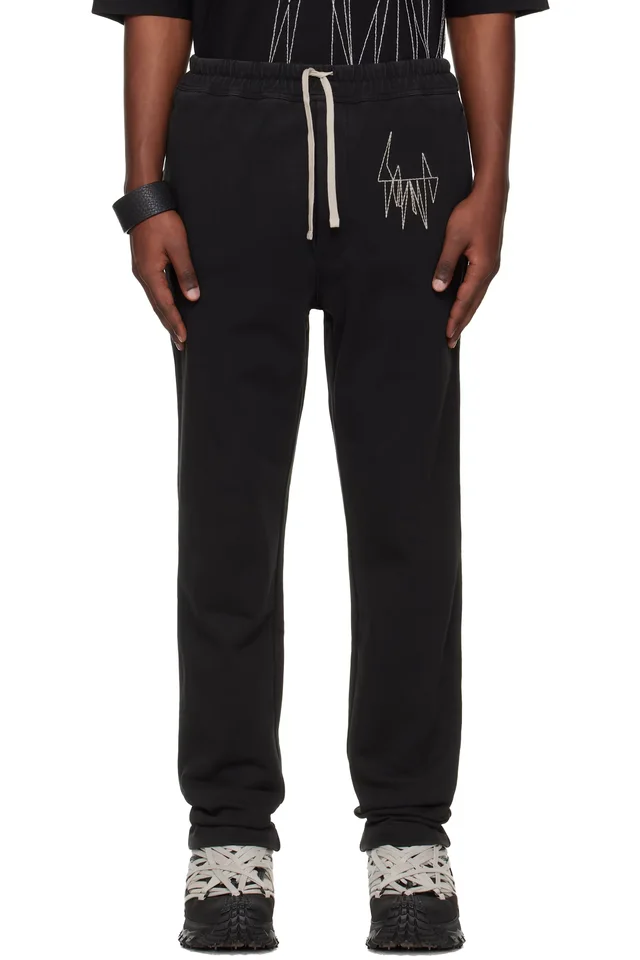 Moncler + Rick Owens Black Jogger Sweatpants from SSENSE, photo 1 of 1
