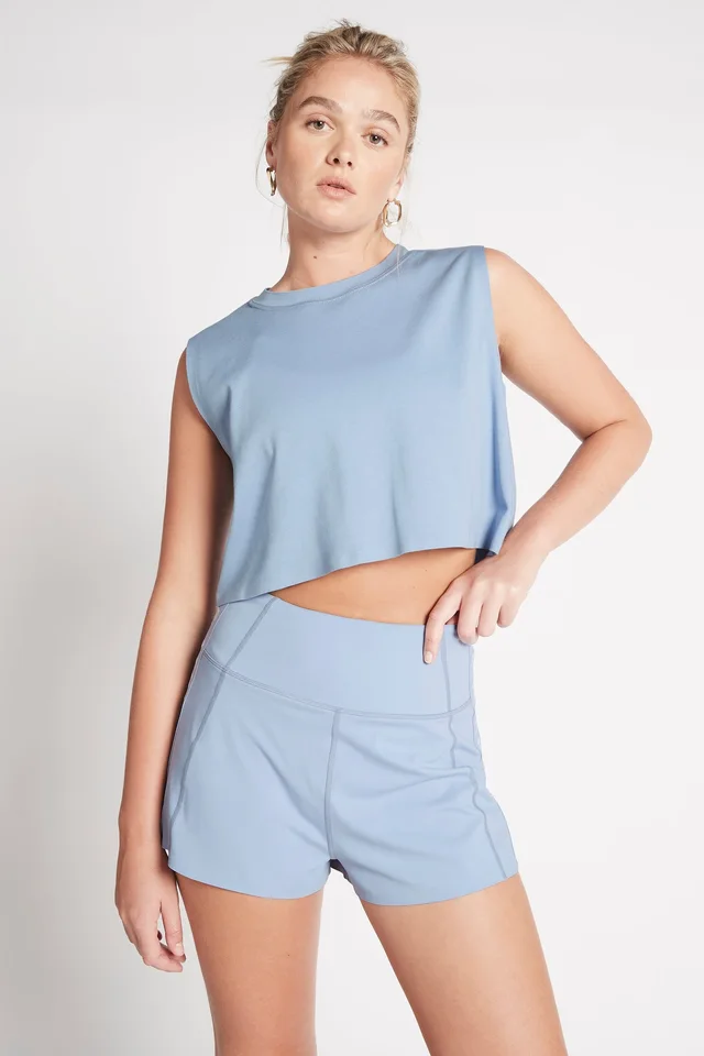 Athletica High Rise Logotape Running Short 602 in Blue from Aje, photo 1 of 1