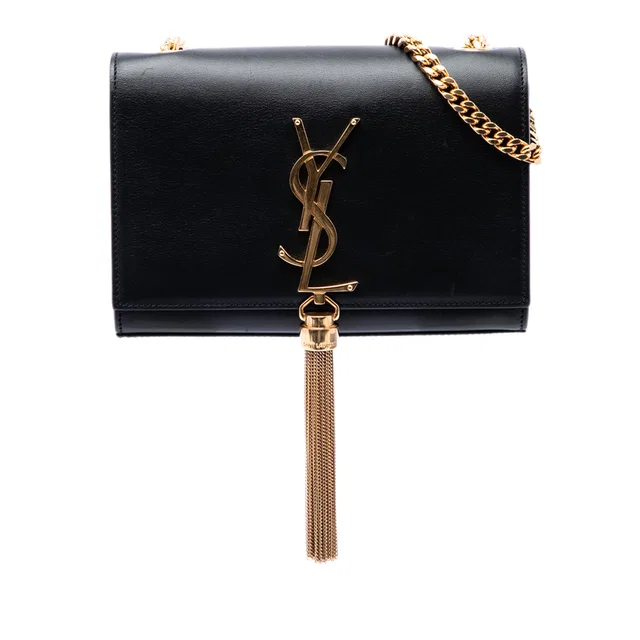 Black Saint Laurent Small Smooth Calfskin Monogram Kate Tassel Crossbody in Black Calfskin from Designer Revival, photo 1 of 1