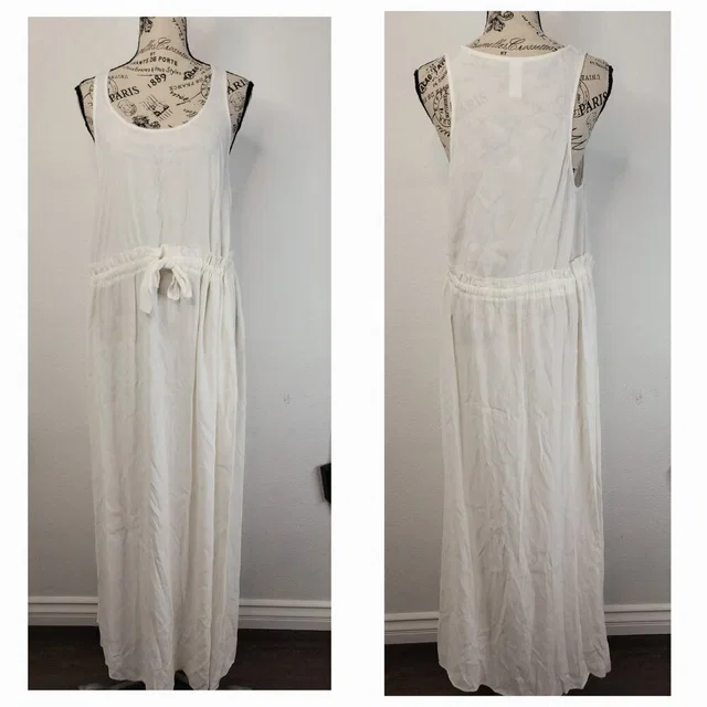 Zimmermann Slip Maxi Dress Gathered Waist Au 0/Us 4 White Ethereal Euro Summer in white from Poshmark