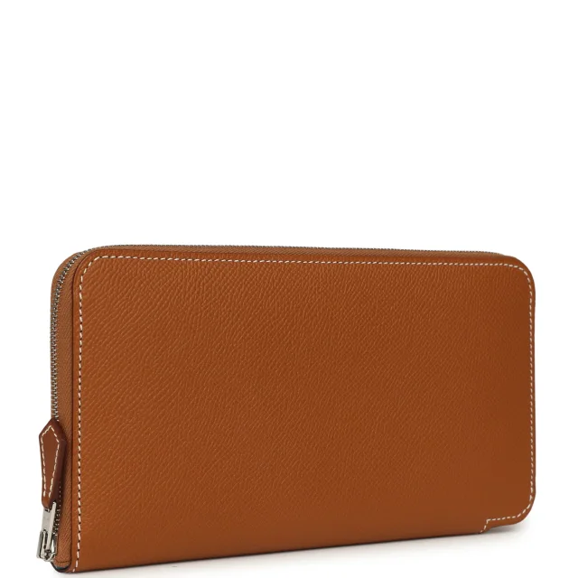 Hermès Silk'In Classique Long Wallet Gold Epsom Palladium Hardware in Gold Epsom leather from Madison Avenue Couture, photo 2 of 11