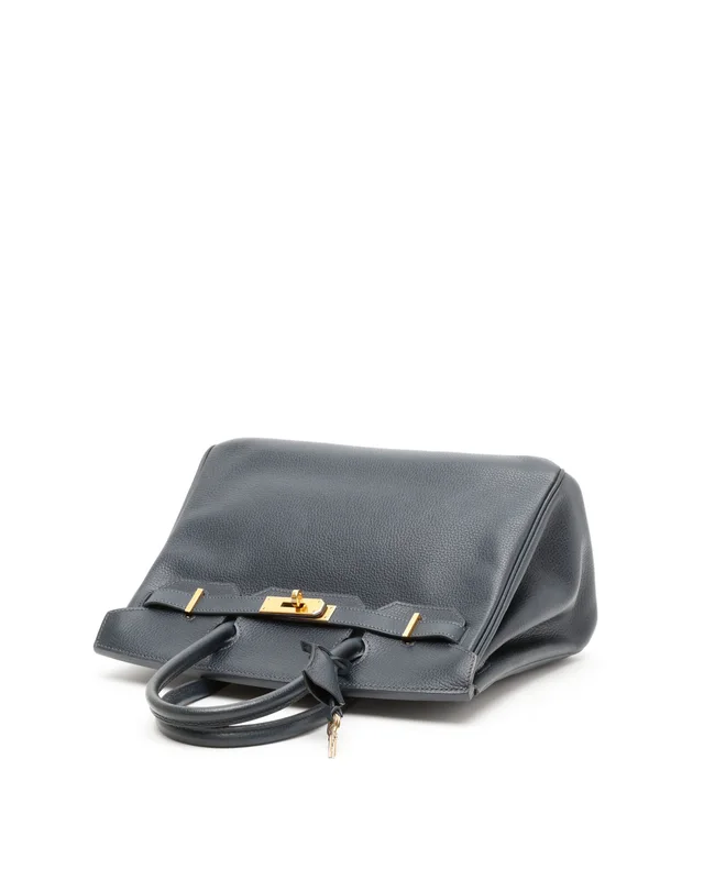 Hermès Birkin 30 Togo Blue Indigo Bag in Blue Togo leather from A Retro Tale, photo 4 of 10