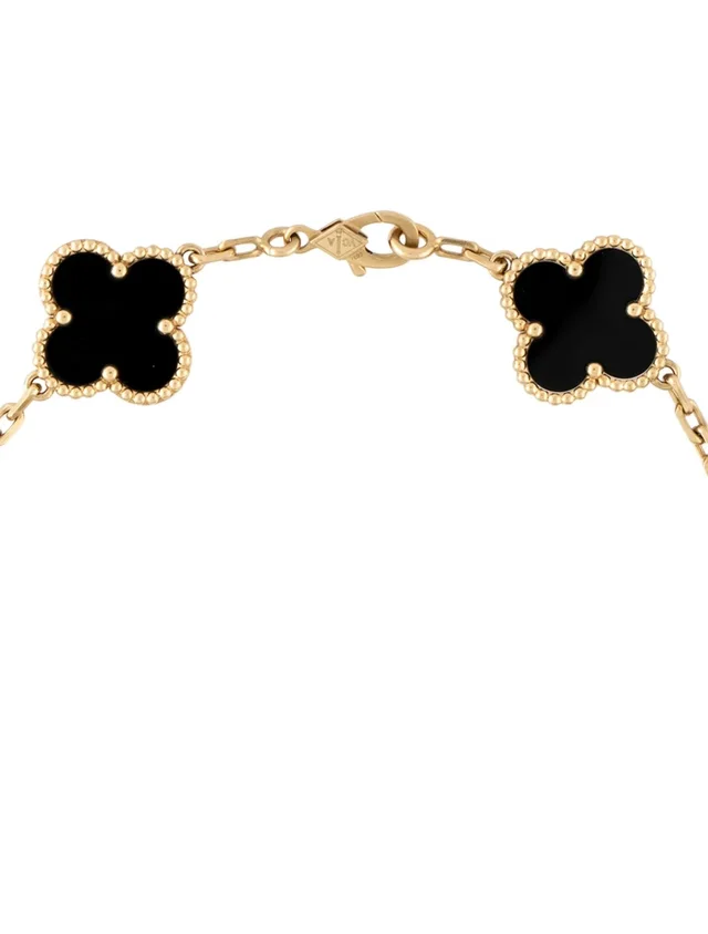 Van Cleef & Arpels 5 Motif Onyx Bracelet from Truefacet