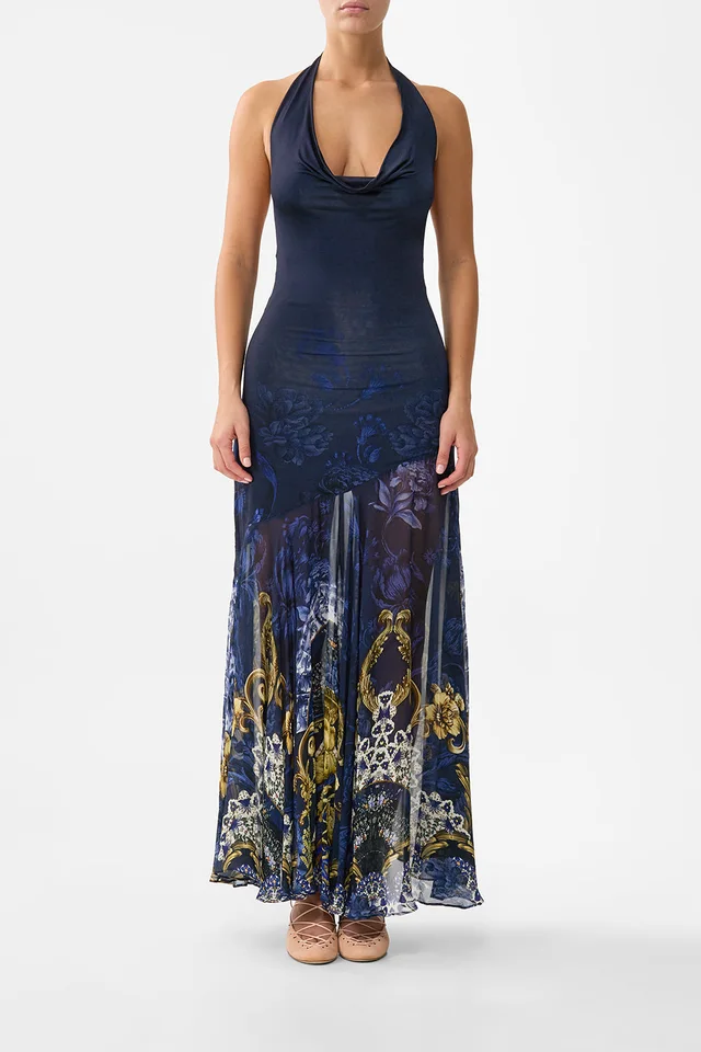 Camilla eBoutique COWL NECK HALTER DRESS NOTES FROM THE BLUE ROOM from CAMILLA, photo 1 of 1