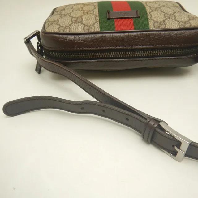Gucci GG Supreme Canvas Leather Shoulder Bag in Beige Canvas from LuxUness, photo 8 of 8