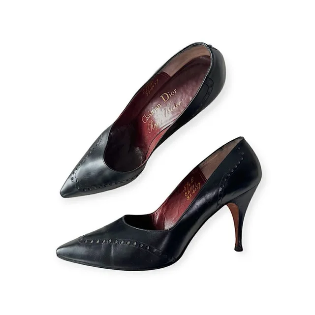 Dior Vintage Roger Vivier Black Pumps With Perfs. 5.5b in black from Poshmark