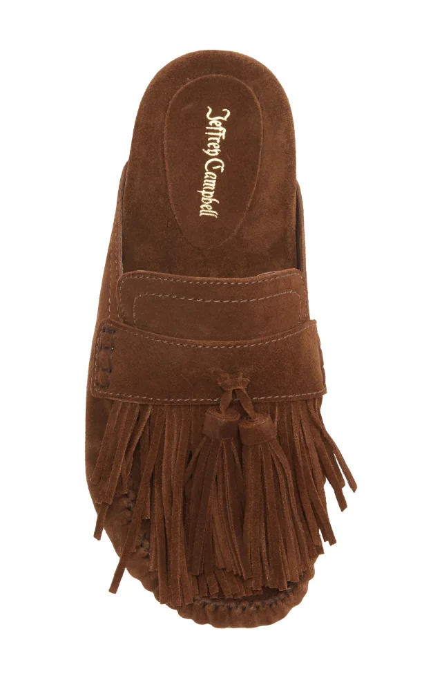 Jeffrey Campbell Toggle Fringe Mule in Brown, photo 5 of 6 from Nordstrom Rack