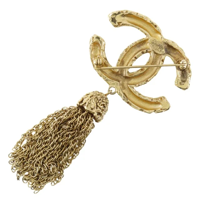 Chanel Coco Mark Brooch Gold Plated 93A in Gold Gold-plated metal from LuxUness, photo 2 of 5