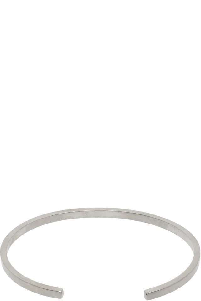 MM6 Maison Margiela Numeric Minimal Signature Cuff Bracelet, photo 2 of 3 from SSENSE