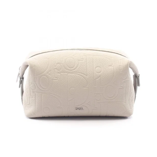 Dior Pouch Gravity Light Gray in Grey Calfskin from The Reluxe