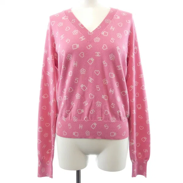 Chanel Knit Sweater Pink in Pink from The Reluxe