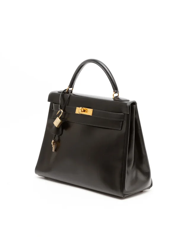 Hermès Kelly 32 Box Retourne Bag in Box leather from A Retro Tale, photo 2 of 11