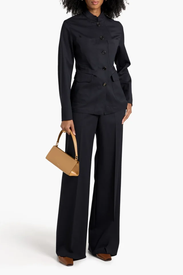 Veronica De Piante Noor Wool-Blend Twill Jacket in Blue, photo 2 of 4 from THE OUTNET