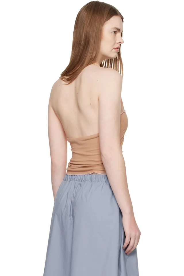 Baserange Tan Cinder Halter Top, photo 3 of 4 from SSENSE