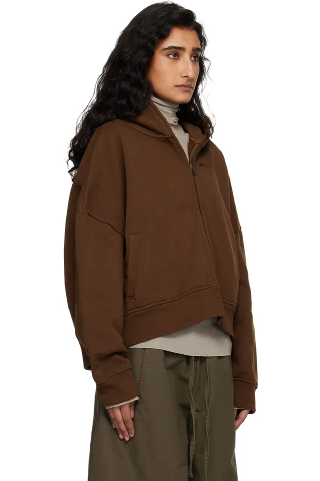 Entire Studios Brown Eternal Zip Hoodie, photo 2 of 4 from SSENSE