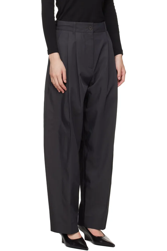 Studio Nicholson Gray Acuna Trousers, photo 2 of 4 from SSENSE
