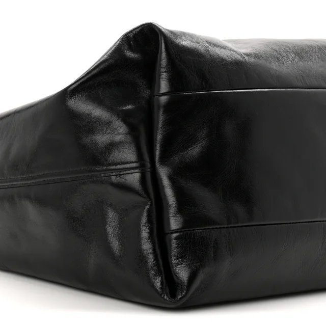 Gucci Soft Glossy Calfskin Large Giglio Tote Black in Black Calfskin from FASHIONPHILE, photo 9 of 10