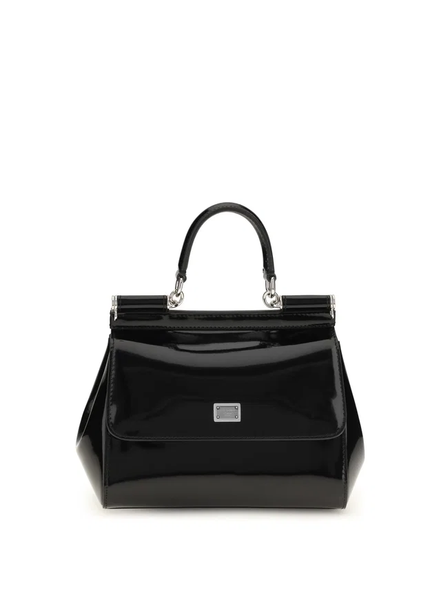 Dolce & Gabbana Sicily Shoulder Bag — Black Calf Leather Bos Taurus in Black Calfskin from HEWI