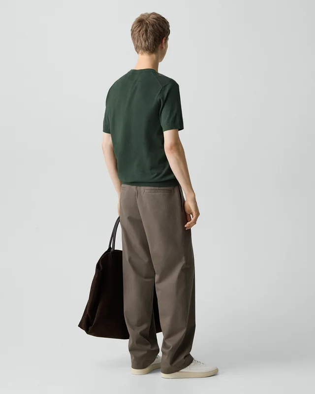 Theory Straight Chino Pant in Moonsoft Cotton, photo 4 of 6 from Theory