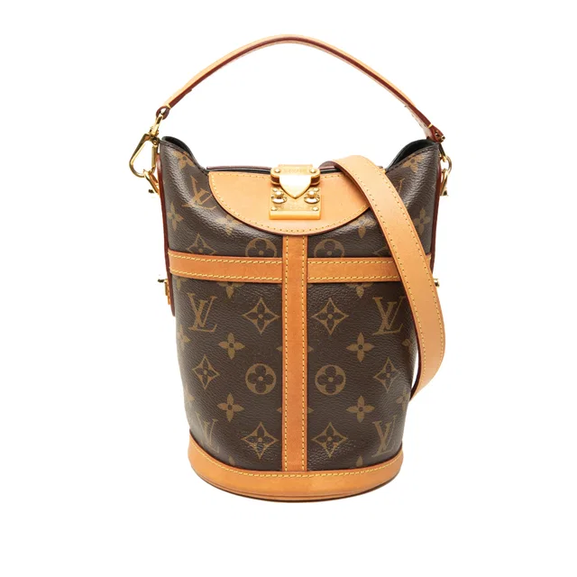 Brown Louis Vuitton Monogram Duffle Bucket Bag in Brown Coated canvas from Designer Revival