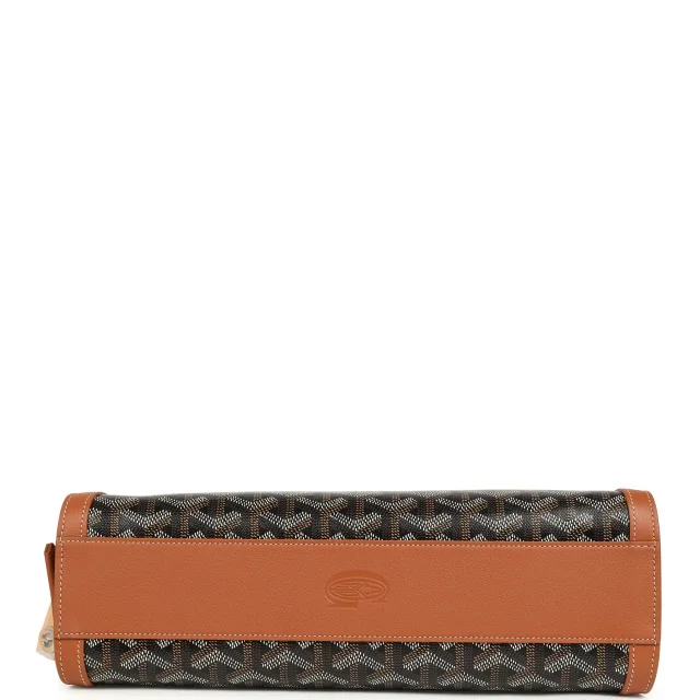 Goyard Goyardine Canvas Bonbonnière Bag Black, Brown Chevroches Calfskin Palladium Hardware in Black Calfskin from Madison Avenue Couture, photo 7 of 9