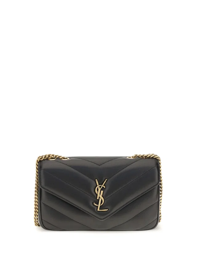 Saint Laurent Loulou Crossbody Bag — Black Lamb Ovis Aries in Black Lambskin from HEWI