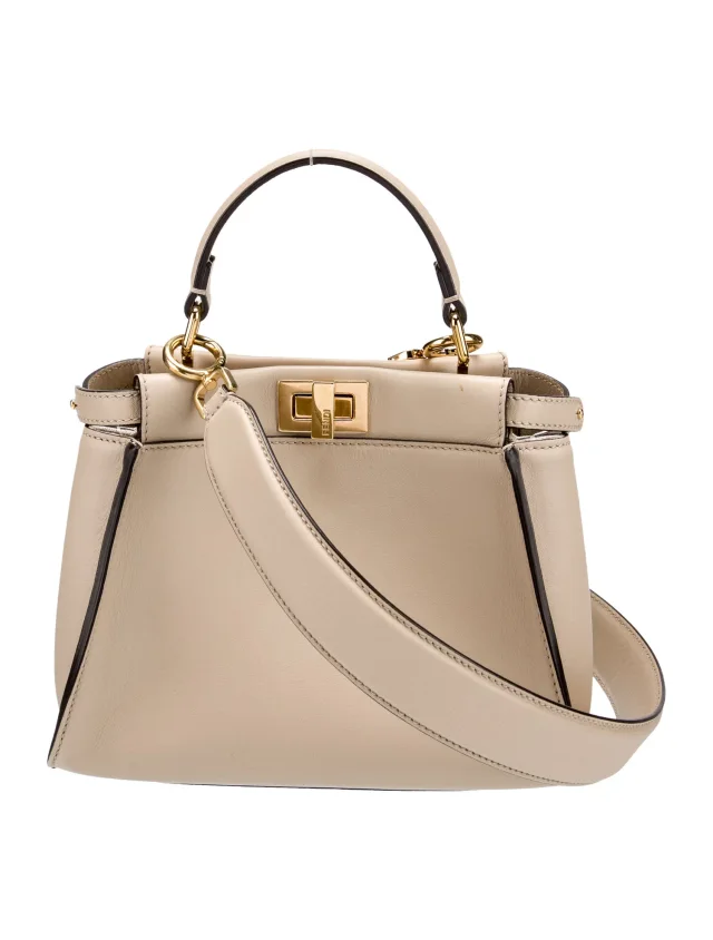 Fendi Top Handle Other bag in Gold Suede from The RealReal