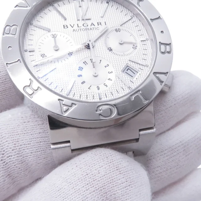 Bvlgari BVLGARIBVLGARIChronograph W38mm Stainless Steel Silver DialBB38SSCH in Silver from GALLERY RARE, photo 4 of 15