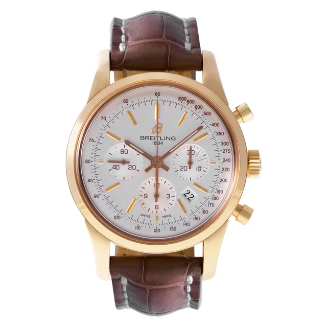 Unused Breitling Transocean Chronograph 43mm RB 0152 in Rose Gold from Gray And Sons