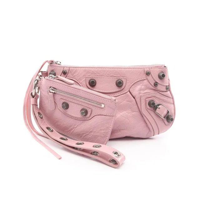 Balenciaga LE CAGOLE Leather Clutch Bag in Leather from LuxUness