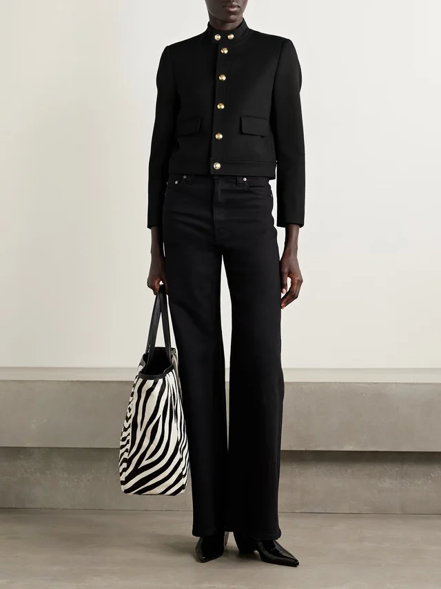 NILI LOTAN Hadley cropped wool-twill jacket in Black, photo 2 of 2 from NET-A-PORTER (Canada)