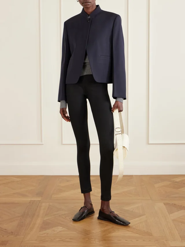 JIL SANDER Wool-blend leggings in Black, photo 2 of 2 from NET-A-PORTER (Canada)