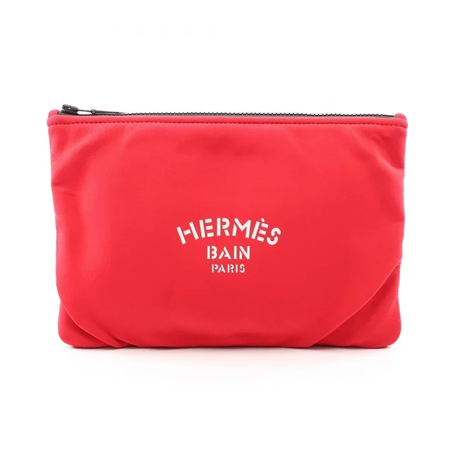 Hermès Pouch Neobain Red Polyamide Trousse Flat in Red from The Reluxe